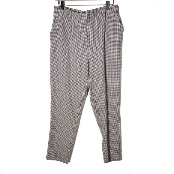 Jules & Leopold purple brown beige houndstooth casual legging pants size M B94 - Picture 1 of 5